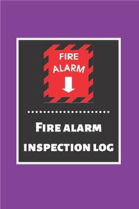 Fire alarm inspection log