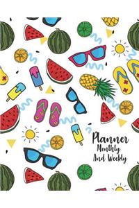 Planner monthly and weekly
