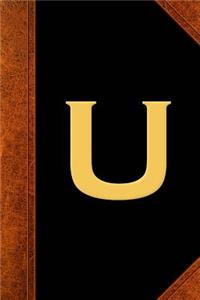 Monogram U Personalized 2019 Weekly Planner Monogram U Vintage Style 134 Pages