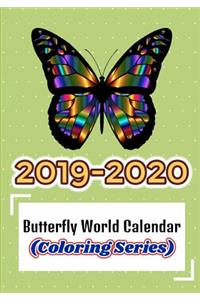 2019-2020 Butterfly World Calendar (Coloring Series)