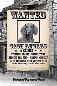 Dachshund Dog Wanted Poster