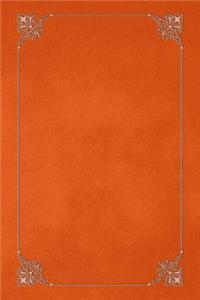 Orange 101 - Blank Notebook with Fleur de Lis Corners
