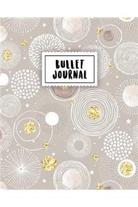 Bullet Journal: Flawless Gold - 150 Dot Grid Pages (Size 8x10 Inches) - With Bullet Journal Sample Ideas