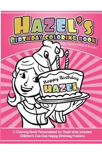 Hazel's Birthday Coloring Book Kids Personalized Books