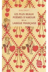 Les plus beaux poemes d'amour de la langue francaise