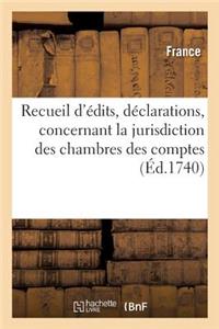 Recueil d'Édits, Déclarations, Lettres Patentes Et Arrests