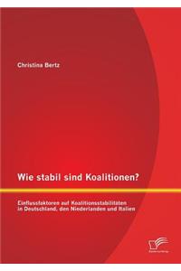 Wie stabil sind Koalitionen? Einflussfaktoren auf Koalitionsstabilitäten in Deutschland, den Niederlanden und Italien