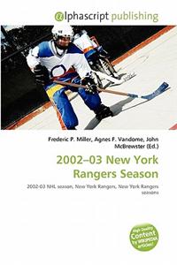 2002-03 New York Rangers Season
