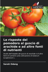 risposte del pomodoro al guscio di arachide e ad altre fonti di nutrienti