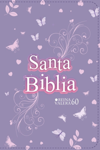 Biblia Rvr 1960 Compacta Símil Piel Juvenil Mariposa Lila (Bible Rvr 1960 Compact Size Leatherlike Youth Lilac Butterfly (Spanish Edition)