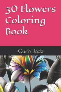 30 Flowers Coloring Book