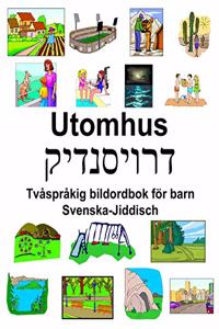 Svenska-Jiddisch Utomhus Tvåspråkig bildordbok för barn