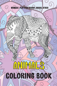 Animals - Coloring Book - Wombat, Platypus, Bunny, Shark, other