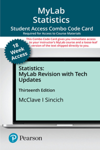 Mylab STATS with Pearson Etext -- Combo Access Card -- For Statistics [Updated Edition] (18-Weeks)