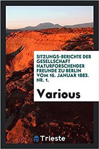 SITZUNGS-BERICHTE DER GESELLSCHAFT NATUR