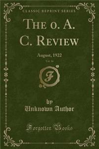 The 0. A. C. Review, Vol. 34