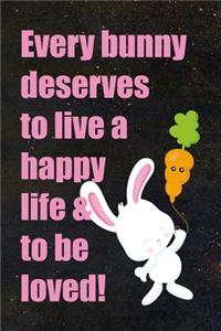 Every Bunny Deserves To Live A Happy Life & To Be Loved!