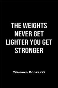 The Weights Never Get Lighter You Get Stronger Standard Booklets