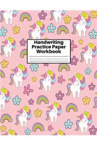 Handwriting Practice Paper Workbook