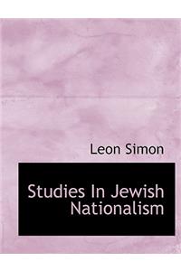 Studies in Jewish Nationalism