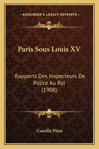Paris Sous Louis XV