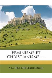 Feminisme Et Christianisme. --