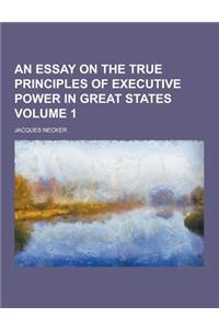 An Essay on the True Principles of Executive Power in Great States Volume 1