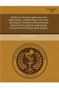 Predictors of Early Saphenous Vein Graft Patency