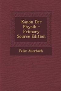 Kanon Der Physik