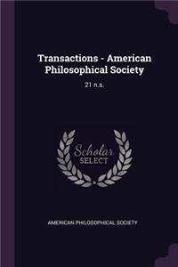 Transactions - American Philosophical Society