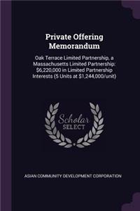 Private Offering Memorandum