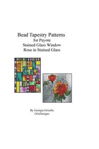 Bead Tapestry Patterns for Peyote Stained Glass Window Rose in Stained glass