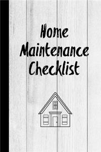Home Maintenance Checklist