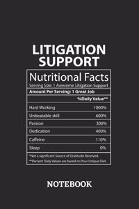 Nutritional Facts Litigation Support Awesome Notebook