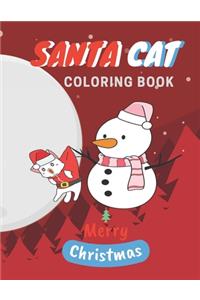 Santa Cat Coloring Book