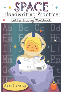 Space Handwriting Practice Letter Tracing Workbook Ages 3 and up
