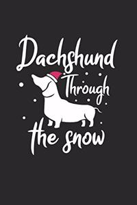Christmas Dachschund Snow Notebook