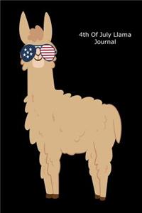 4th Of July Llama Journal