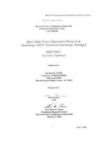 Space Solar Power Exploratory Research and Technology (Sert) Technical Interchange Meeting 2 (Sert Tim 2)