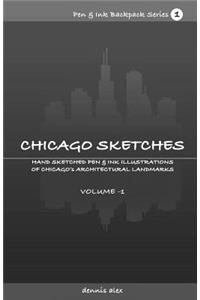 Chicago Sketches - Pen & Ink Backpack Series 1
