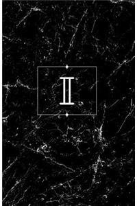 I: Personalized Monogrammed Journal (Notebook/Diary) Gift for Friend Office Teacher Black Marble