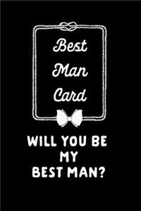 Best Man Card Will You Be My Best Man