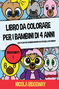 Libro da colorare per i bambini di 4 anni (Orsacchiotti 2)