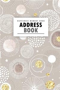 Address Book: Flawless Gold a Happiness Address Book **With A-Z Tabs** Address, Phone, Email, Emergency Contact, Birthday