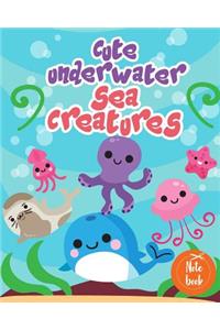 Notebook ( Cute Underwater Sea Creatures Cover )