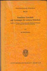 Familiarer Unterhalt Und Leistungen Der Sozialen Sicherheit