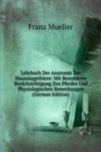 Lehrbuch Der Anatomie Der Haussaugethiere