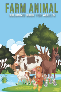 Farm animal Coloring Book For Adults