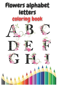 Flowers alphabet letters coloring book