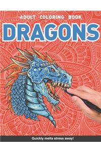 Dragons Adults Coloring Book